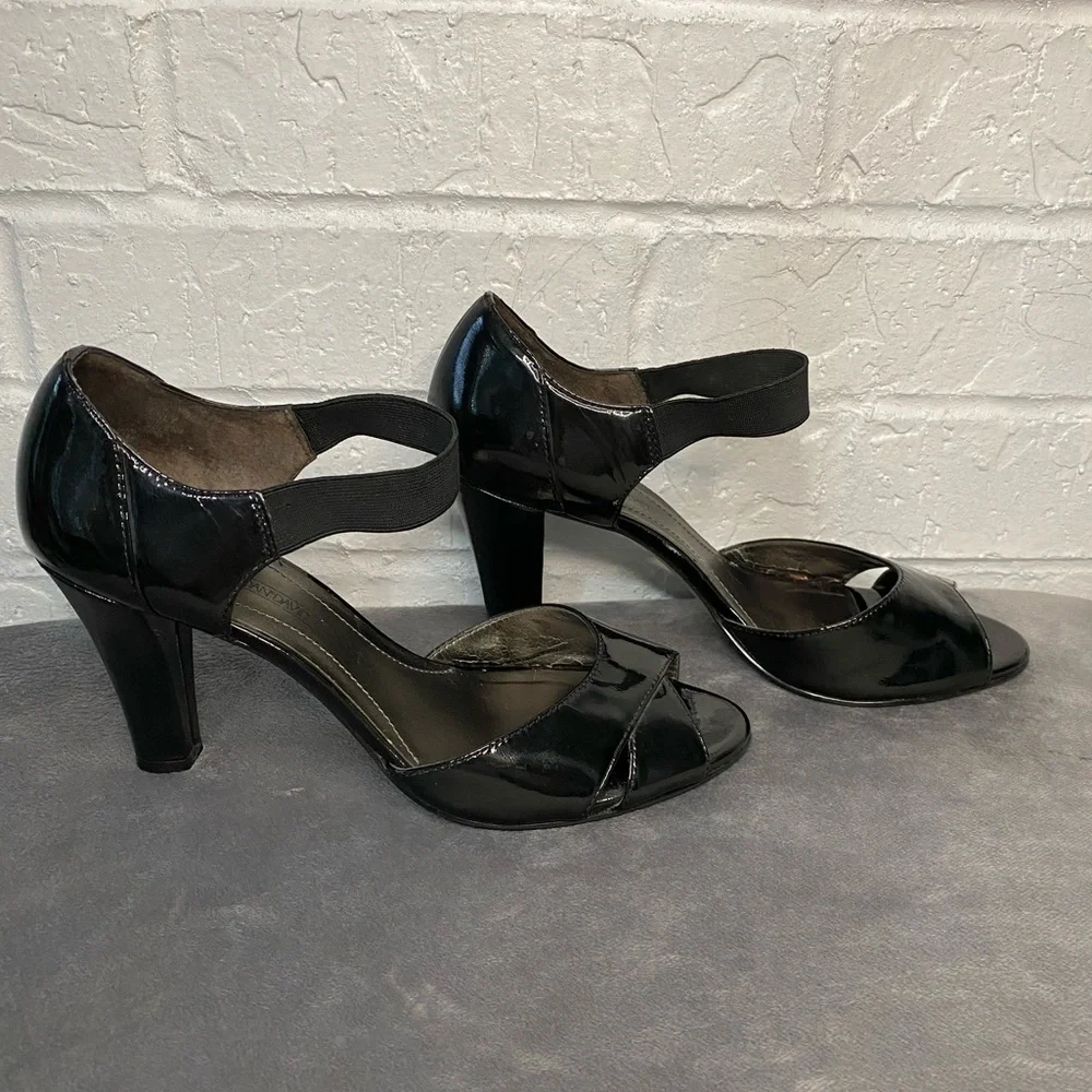Circa Joan & David Patent Leather Peep Toe Pumps Heels